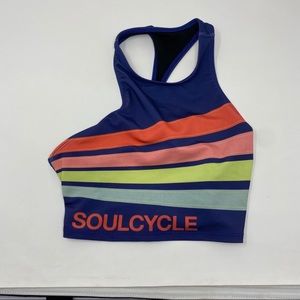 SoulCycle Navy Striped Sports Bra- Sz S/M